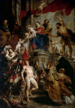 Peter Paul Rubens Painting - Madonna Enthroned with Child and Saints Baroque Peter Paul Rubens